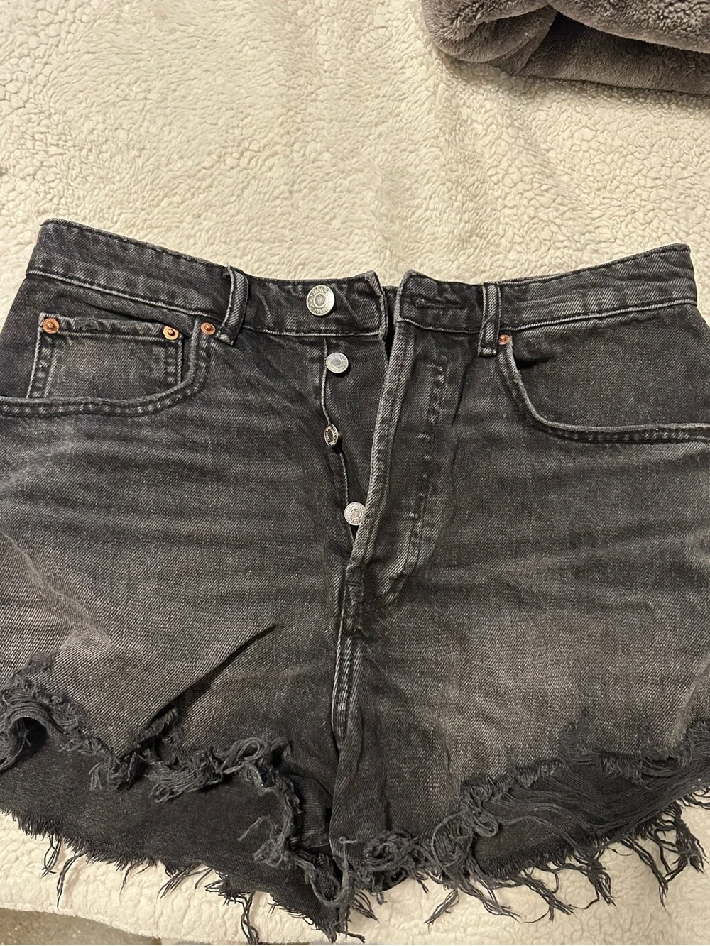 Zara Black Denim Shorts